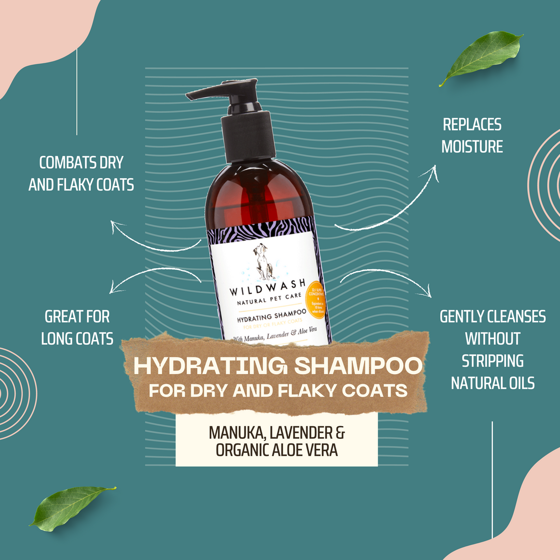 Hydrating Shampoo for Dry and Flaky Coats for Dogs 300ml