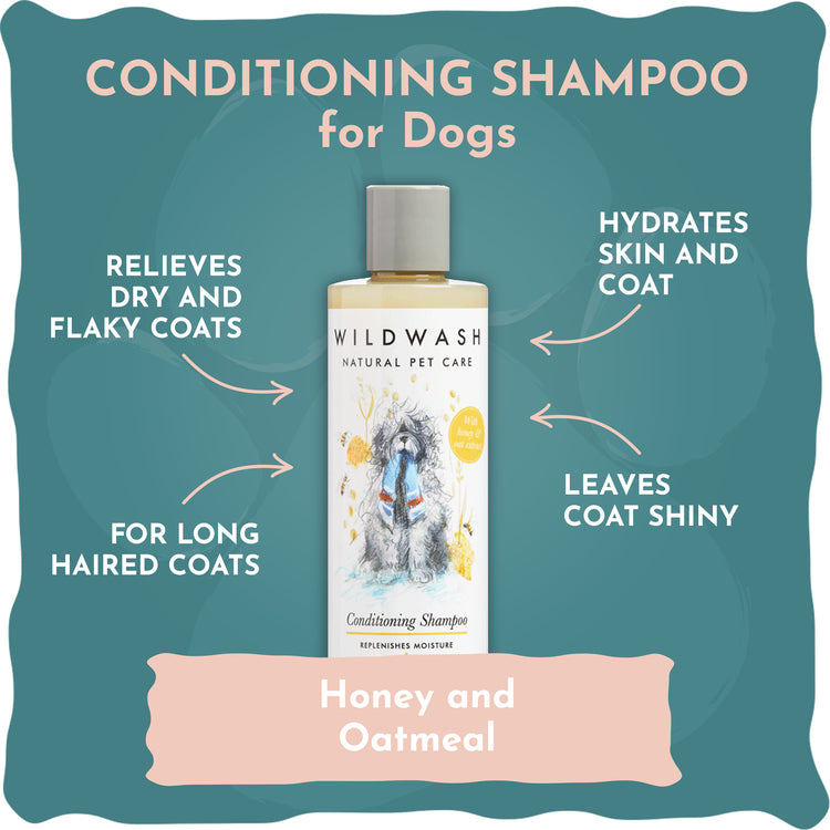 Conditioning Shampoo for Dogs 250ml & Conditioner for Sensitive Skin Dogs/Cats Bundle
