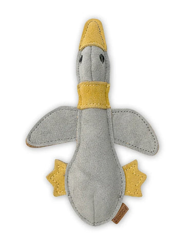 BUDDY. Leather Dog Toy "Large Duck" - natural dog toy available online from BUDDY. dog accessories