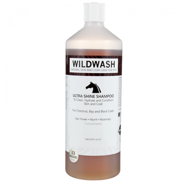 Equine Ultra Shine Natural Horse Shampoo for Chestnut, Bay & Black Coats 1LTR