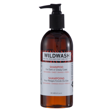 WildWash PRO Shampoo for Dark or Greasy Coats 300ml - WildWash.Pet